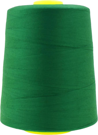 Mandala Crafts 4 Pack of Serger Threads Cones Spools - 20S/2 24000 Yards Polyester Forest Green Threads for Sergers Machine and Overlock Quilting Sewing Machine