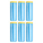 uxcell Pre-Taped Masking Film, 3.6ft x 66ft Plastic Paint Drop Cloth with Medium-Tack Painters Tape for Painting Spraying Protection Blue Film 6Pcs
