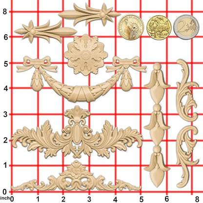 Silicone Mold for Polyclay Air Dry Clay Plaster Crafts Rococo Bow Swag