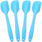 Silicone Spatula 4-piece Set, Heat-Resistant Non-stick Rubber Spatulas with Stainless Steel Core, Blue