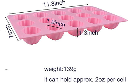 X-Haibei Fall Persimmon Fruit Silicone Mold - 15 Cavity for Soap, Cake, Chocolate, Jello, Resin - Realistic Detailed Design, Food Grade Flexible Bakeware Pan - 2.5oz per Cell