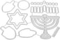 Hanukkah Metal Cutting Dies - Menorah Metal Cut Stencil for DIY Scrapbooking, Holiday Crafting, Decorative Album, and Card Making