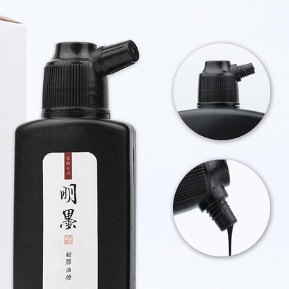 Calligraphy and Sumi Liquid Ink, Traditional Black Sumi Ink for Chinese Calligraphy, Painting and Japanese Brush Art, Light Glue (16.9 OZ/ 500ml)