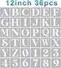 Letter Stencils 12 Inch,Alphabet Stencils for Painting on Wood Numbers Letters Stencil for Wall Drawing Templates for Arts Crafts Home Decor