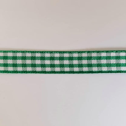 Green Gingham Plaid Checked Christmas Ribbon 25 Yard Each Roll 100% Polyester (3/8", Green)