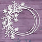 Mvchifay Cutting Dies Happy Birthday Metal Stencils Scrapbooking Tool DIY Emboss Paper Card Making (Wreath-11.2x11cm)