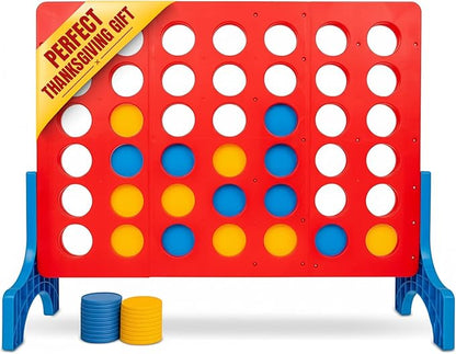 Bolaball 4 in a Row Tabletop Game – 1.8 Ft 4 to Score Game for Kids & Adults, Indoor/Outdoor Family Yard, Portable Party for Home, Picnic & Travel, Plastic Version.