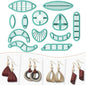 Polymer Clay Cutters - 12 Shapes Leather Twisting Jewelry Earrings Cutter, Polymer Clay Cutters for Jewelry, Earring Making Kit with Storage Box