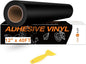 HTVRONT Black Permanent Vinyl, 12" x 40 FT Black Adhesive Vinyl Roll for All Cutting Machine, Silhouette, Cameo Cutters, Signs, Scrapbooking, Craft, Die Cutters