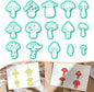 ACRNIGHEET Mushroom Clay Cutters - 15pcs 3D Clay Cutters for Polymer Clay, Clay Cutters Shapes Mushroom, Cookie Cutter, DIY Earring Making Tools with Storage Box