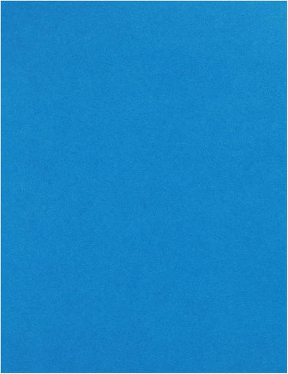 PA Paper Accents Stash Builder Cardstock 8.5" x 11" Bright Blue, 65lb Colored cardstock Paper for Card Making, Scrapbooking, Printing, Quilling and Crafts, 25 Piece Pack
