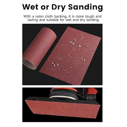 Emery Cloth Roll,4 Grits 1'' x 20FT Abrasive Sandpaper Roll with Dispenser,150 240 320 400 Grit Sand Assortment,Sanding Paper & Sand Paper Sheets for Metal Auto Wood Dry & Wet Polishing(4Rolls 20FT)