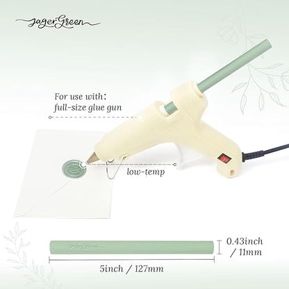 Green Wax Seal Sticks, 8 Pack, Perfect for Wedding Invitations, Envelopes, Cards & More