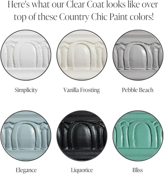 Clear Coat - Eco-Friendly Clear Satin Sheen Top Coat for Chalk Style Furniture Paint, Very Durable, Non Yellowing, Waterproof Sealant for High Traffic Furniture - Indoor/Outdoor - (4 oz)