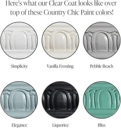 Clear Coat Pint (16oz) - Eco-Friendly Clear Satin Sheen Top Coat for Chalk Style Wood Furniture Paint, Non-Yellowing Waterproof Finish, Easy Application