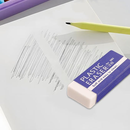 10 Pack Pencil Erasers, Soft, and Durable Erasers for Pencils, Perfect for Artists and Professionals, Long-Lasting Erasing Performance