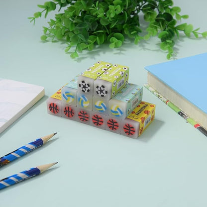 18 Pack Kawaii Ball Erasers for Kids, Colorful Jelly Erasers for School Supplies and Art Projects