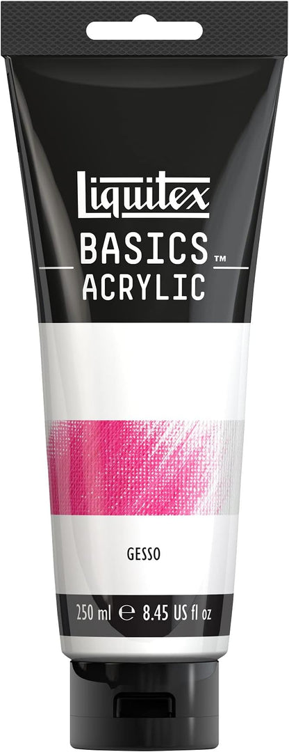 Liquitex BASICS Gesso Surface Prep Medium, 250ml (8.4-oz) Tube, White