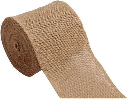 AAYU Natural Jute Burlap Ribbon Roll Brown 3 inch 90 feet 30 Yards, DIY Gift Wrapping Home Decor Crafts Christmas Decoration (3 Pack)