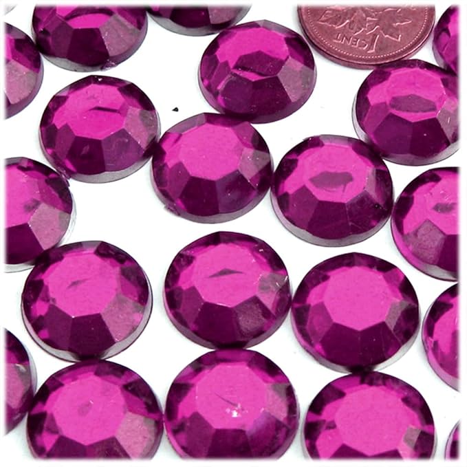 The Crafts Outlet 72pc Rhinestones Round 20mm - Flatback Royal Blue RBL