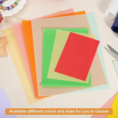 MECCANIXITY 100 Sheet Colored Vellum Paper 5.9" x 8.3", 100gsm Translucent Printable Vellum Sheets for Printing Wedding Invitations Inkjet Laser Printer, Deep Red