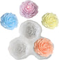 Peony Flower Silicone Candle Molds, 3 Cavity Flower Mold for Soap Candle Making Epoxy Resin Clay Plaster Crafts Casting Home Decor Handmade Gifts