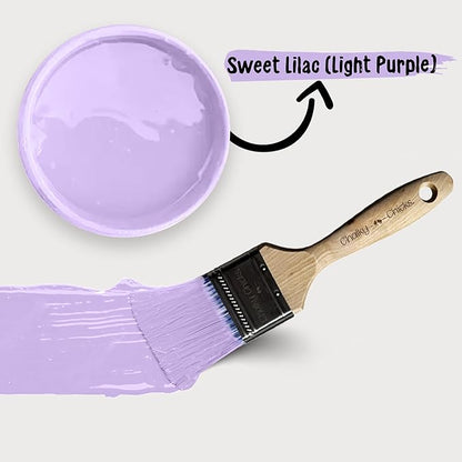 Chalky Chicks All-in-One Chalk Paint for Furniture or Cabinet - 8Fl Oz-Matte Finish Sweet Lilac (Light Purple) for Metal, Wood Furniture Paint - No Sanding All-in-One for Home Decor & Crafts, USA Made