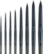 Transon 8pcs Round Watercolor Paint Brush Set Goat Hair for Watercolors,Acrylics,Inks,Gouache,Oil and Tempera Black Color