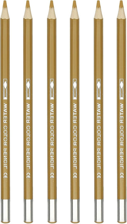 PATIKIL Watercolor Pencil, 6Pcs Water Soluble Pencils for Blending, Coloring, Sketch Drawing, Painting, Bright Orange