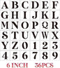 Wooden Letter Stencils - 6 Inch Alphabet & Number Stencils for Painting on Wood, Wall, Door, Porch