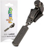 FixnZip (Large, Black Nickel) - See Size Guide - Universal Zipper Repair Kit for Wetsuits, Luggage, Zipper Replacement Repair Kit - Instant Zipper Fix