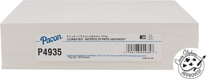 UCreate Watercolor Paper, White, 90 lb., 6" x 9", 200 Sheets