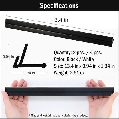 Lightweight Non-Slip Card Holder Stand – Set of 4, 13.4 Inches – Made in Japan for Card Games and TCG, Anti-Skid Base (4 Pack-Black)