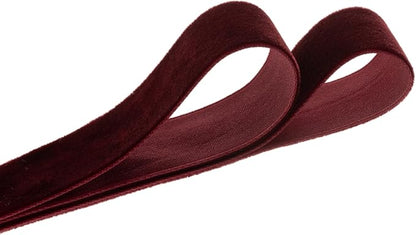 Vintage Brown Velvet Ribbon Chocolate Christmas Ribbon for Gift Wrapping Crafts Christmas Tree Ornaments Garland Decorations, 1 Inch X 25Yd