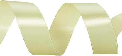 1 Inch Spring Green/Fresh Sprout Solid Satin Ribbon, 50 Yards Craft Fabric Ribbon for Gift Wrapping Floral Bouquets Wedding Party Decoration