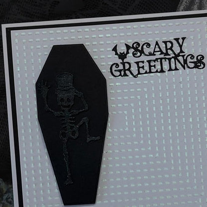 Cutting Dies Metal Stencils Scrapbooking Tools Flowers Lace Frame DIY Embossing Template for Paper Card Making Album Arts Crafts Supplies (Coffin Shape-6.8x13.8cm)