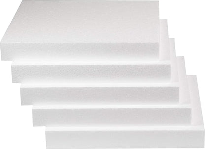 Silverlake 12x12x1.5 Craft Foam for Styrofoam Block Projects (5-Pack)