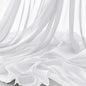 Horbaunal White Chiffon Fabric by The Yard, 5 Yard Continuous Sheer Fabric 59" Wide Soft Draping Fabric for Wedding Arch Draping Party Backdrop DIY Sewing