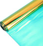 MECCANIXITY Holographic Clear PVC Vinyl Film Holographic PVC Fabric Waterproof Dichroic Film 12 x 48 Inch for Handbags Bows Earrings DIY Craft,Laser Green