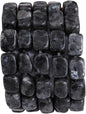 Natural Black Spectrolite Cuboid Stone Loose Semi Gemstone Beads for Jewelry Making 8mmx12mm 38cm/Strand