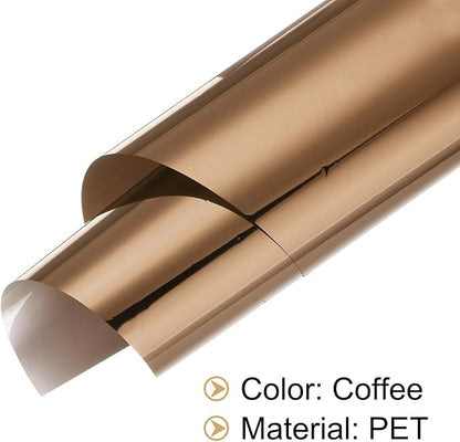 MECCANIXITY 50 Sheets Heat Reactive Foil, 20x29cm Coffee Foil Transfer Sheets Toner Reactive Foil Transfer Foil Sheets Hot Foil Stamping Paper for Crafts DIY Cardmaking Album Decoration