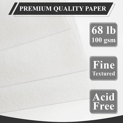 Yagol Sketch Book 9x12 Inch 100 Sheets 68LB/100GSM, Sketch Pad with Spiral-Bound Art Paper for Drawing and Painting for Pencils, Charcoal, Dry Media