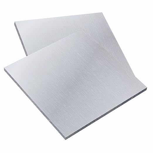 2 Pieces 6061 T651 Aluminum Sheet Metal 6X 6x0.02(24Gauge) Inch Rectangle Metal Plate, 0.5mm Aluminum Sheet, Plate for Crafting, Industry