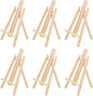 Kinlink 11.8 Inch Tall Wood Easels for Display Set of 6, Display Easel Tabletop, Painting Easel Stand for Artist Students