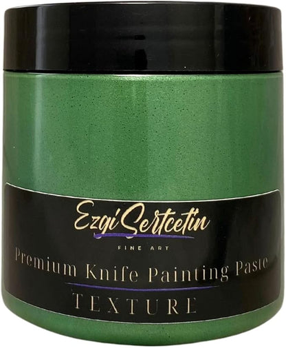 Premium Palette Knife Painting Paste|Texture Paste|Authentic Bright Colors|Ready to Use|Easy to Apply| 6oz (Leaf Green)