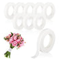 Phinus 9 Rolls Floral Tape, 1/2 Inch x 30 Yard Flower Tape, Green Floral Tape for Floral Crafts Supply, Bouquet Stem Wrapping, Wedding Bouquet (White)