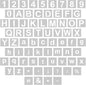 WISYOK 1 Inch 72 Pcs Letter Stencils and Numbers, Reusable Plastic Alphabet Art Craft Templates for Wood, Wall, Fabric, Rock, Signage,Cake,DIY