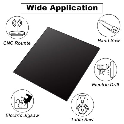 3PCS 12 x 12 x 1/16(0.06”) Inch Anodized Aluminum Sheet, 5052 Black Aluminum Engraving Blanks, 1.5MM Thin Metal Plates for Laser Engraving, Crafting, DIY, House Decoration