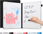 AGM Portable White Board Dry Erase Notebook, 12" x 9" Double Sided Folding Whiteboards with 3 Pens, Small Travel Dry Erase Board Skin-Friendly Material for Study, Meeting, Planning, Dark