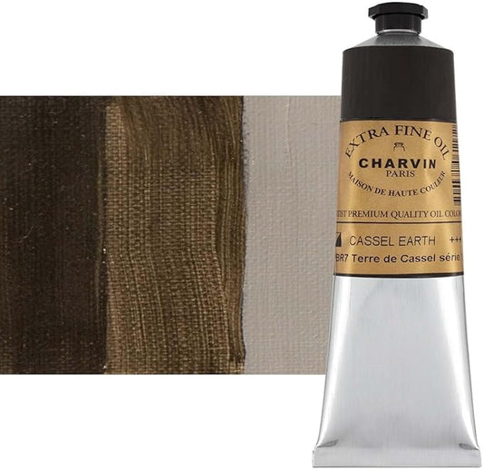 Charvin Extra Fine Oil Paint, Cassel Earth 150 ml - Triple-Milled, Rich Texture, Poppy Oil-Based, Light-Fast, Handmade, Archival Quality